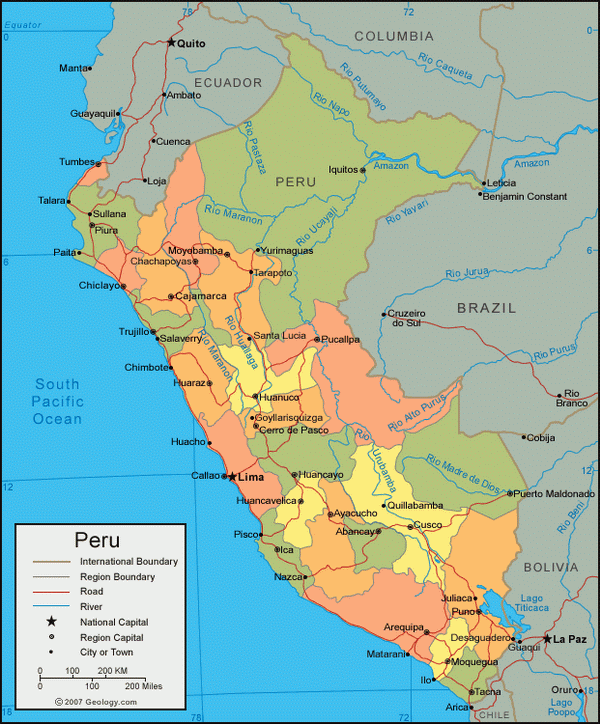 map peru, mapa  peru, карта Перу